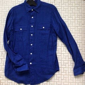 Mens linen button down shirt.